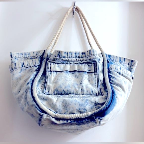 Proenza Schouler Large Denim Tote Bag 24” x 14”. RETAIL $1395 - Picture 2 of 9